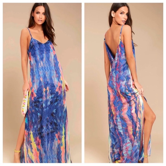 Lulus Dresses & Skirts - Lulu’s Flying Watercolors maxi dress